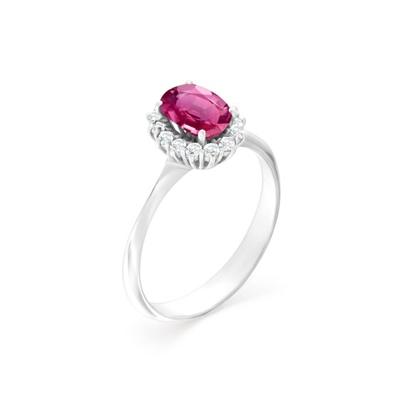 Ring Roman Gioielli Woman in White Gold Rubino 1.19 Ct R452A24N87M104 BIR - R452A24N87M104 BIR